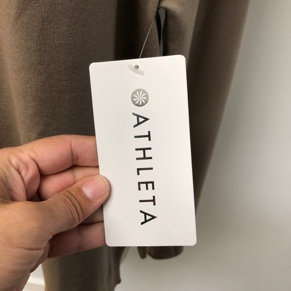 Athleta Coaster Luxe Relaunch Sweatshirt Womens Small Brown Pullover Tencel New - Picture 7 of 14